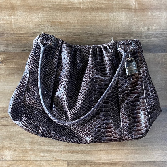 Worthington Handbags - $1 Brown Snake Print Women's Bag